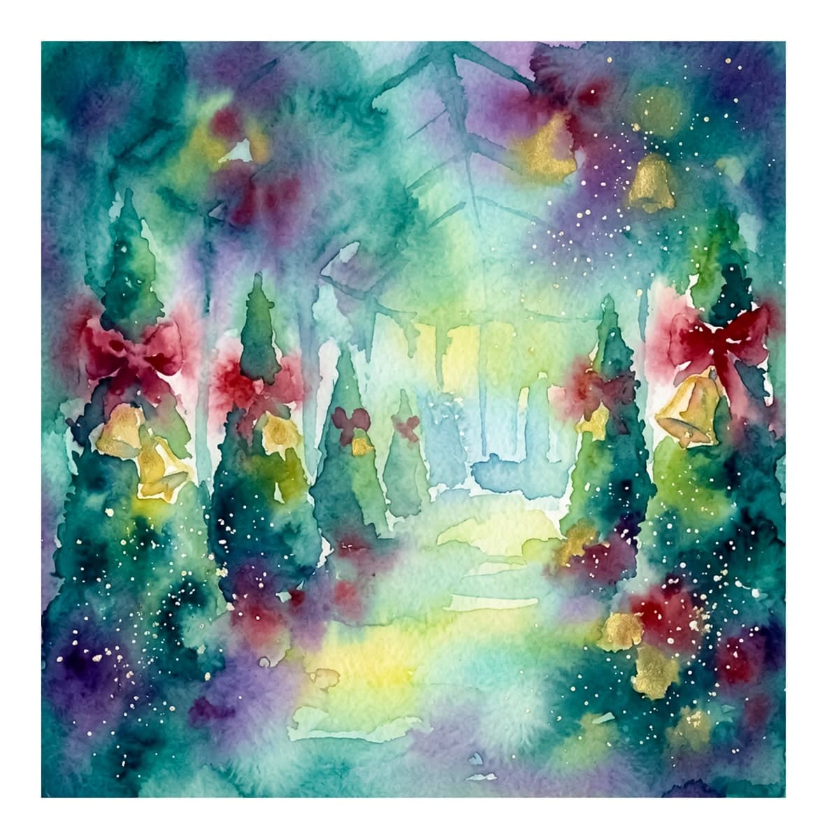 Christmas Greenhouses Reverse Coloring Book interior page 13