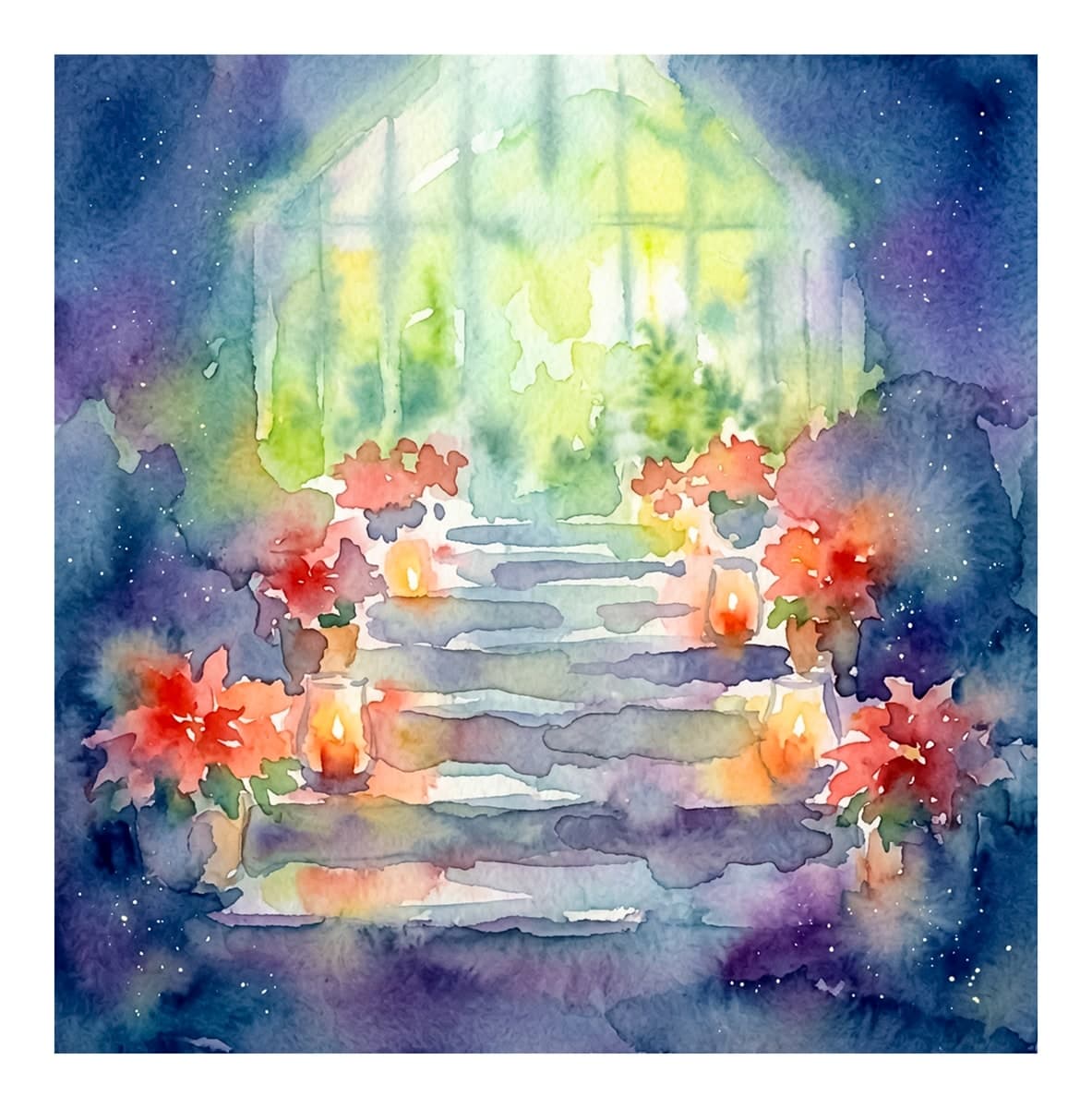 Christmas Greenhouses Reverse Coloring Book interior page 4