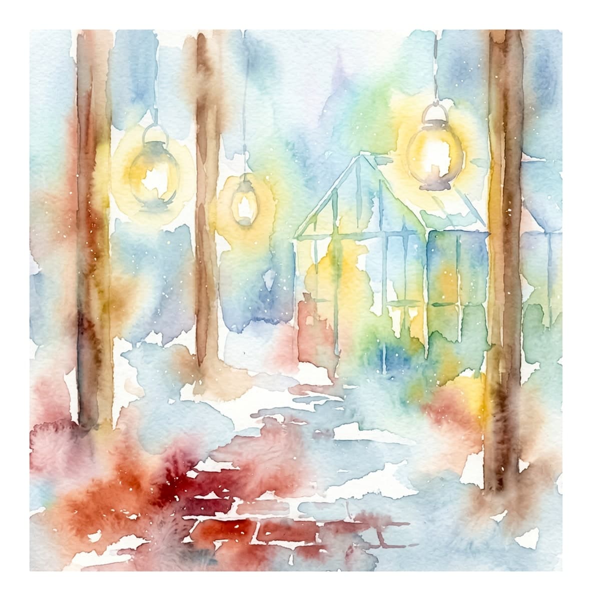 Christmas Greenhouses Reverse Coloring Book interior page 9