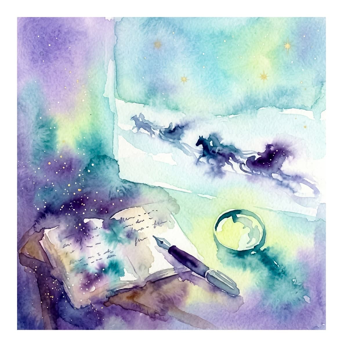 Christmas Window Scenes Reverse Coloring Book interior page 6