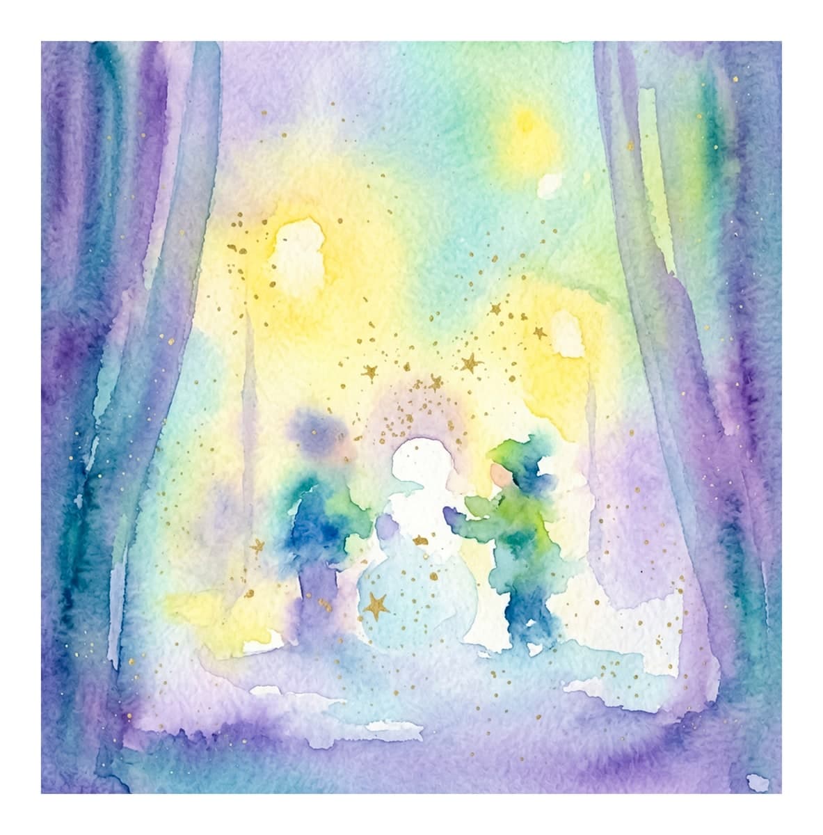 Christmas Window Scenes Reverse Coloring Book interior page 7