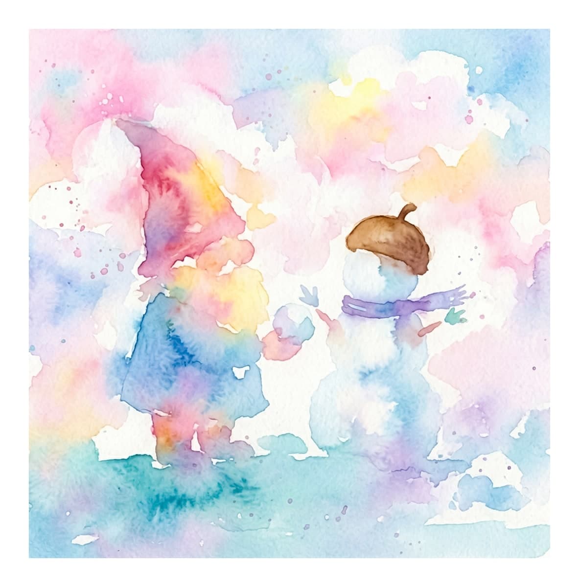 Cozy Gnomes Reverse Coloring Book interior page 2