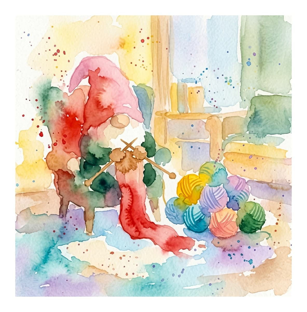 Cozy Gnomes Reverse Coloring Book interior page 5