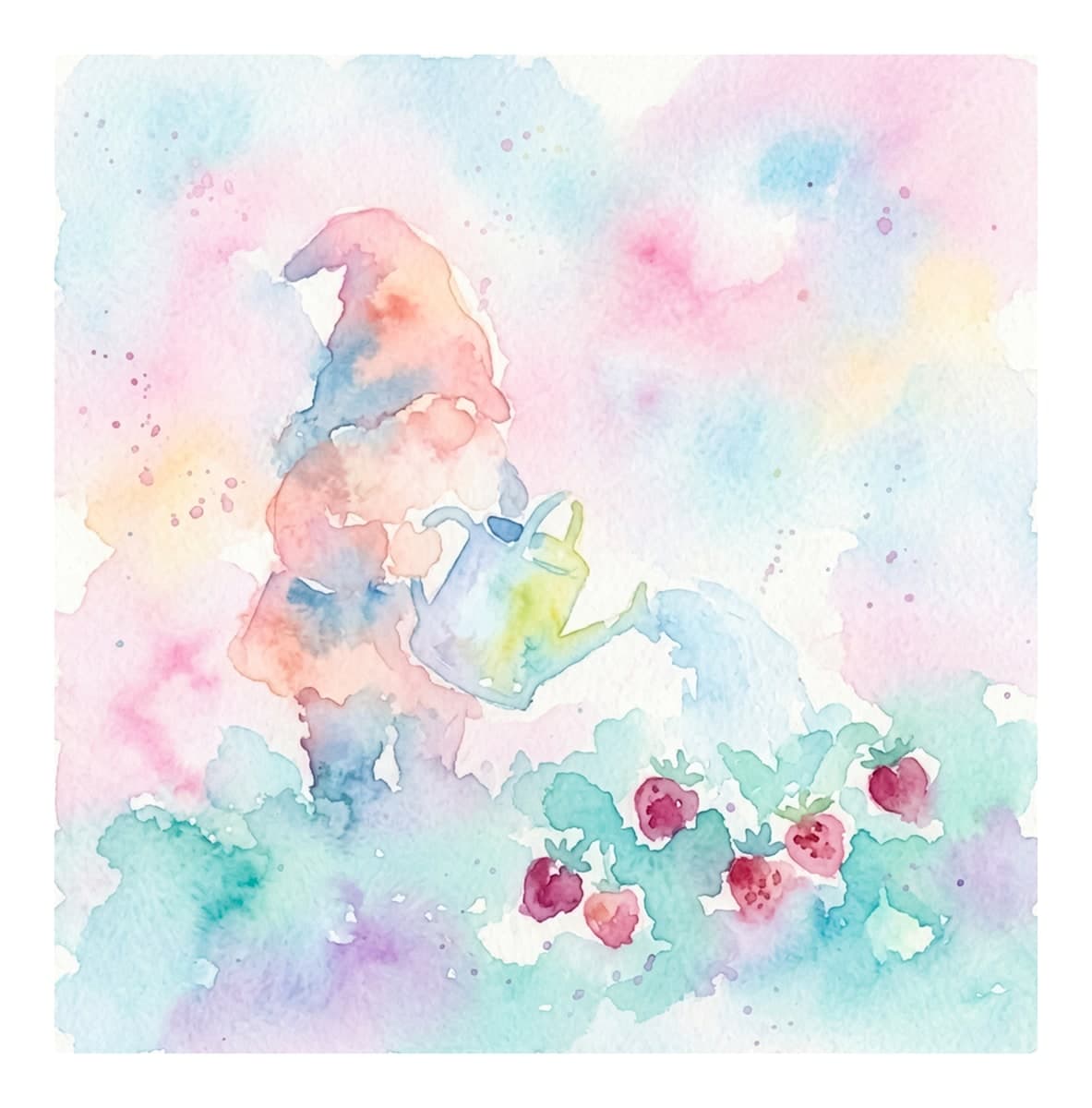 Cozy Gnomes Reverse Coloring Book interior page 9