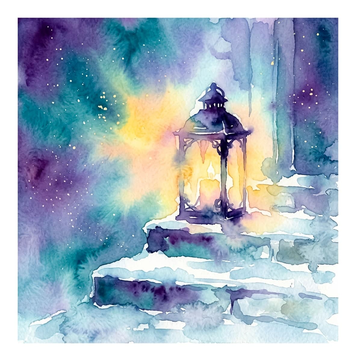 Cozy Hygge Winter Reverse Coloring Book interior page 1