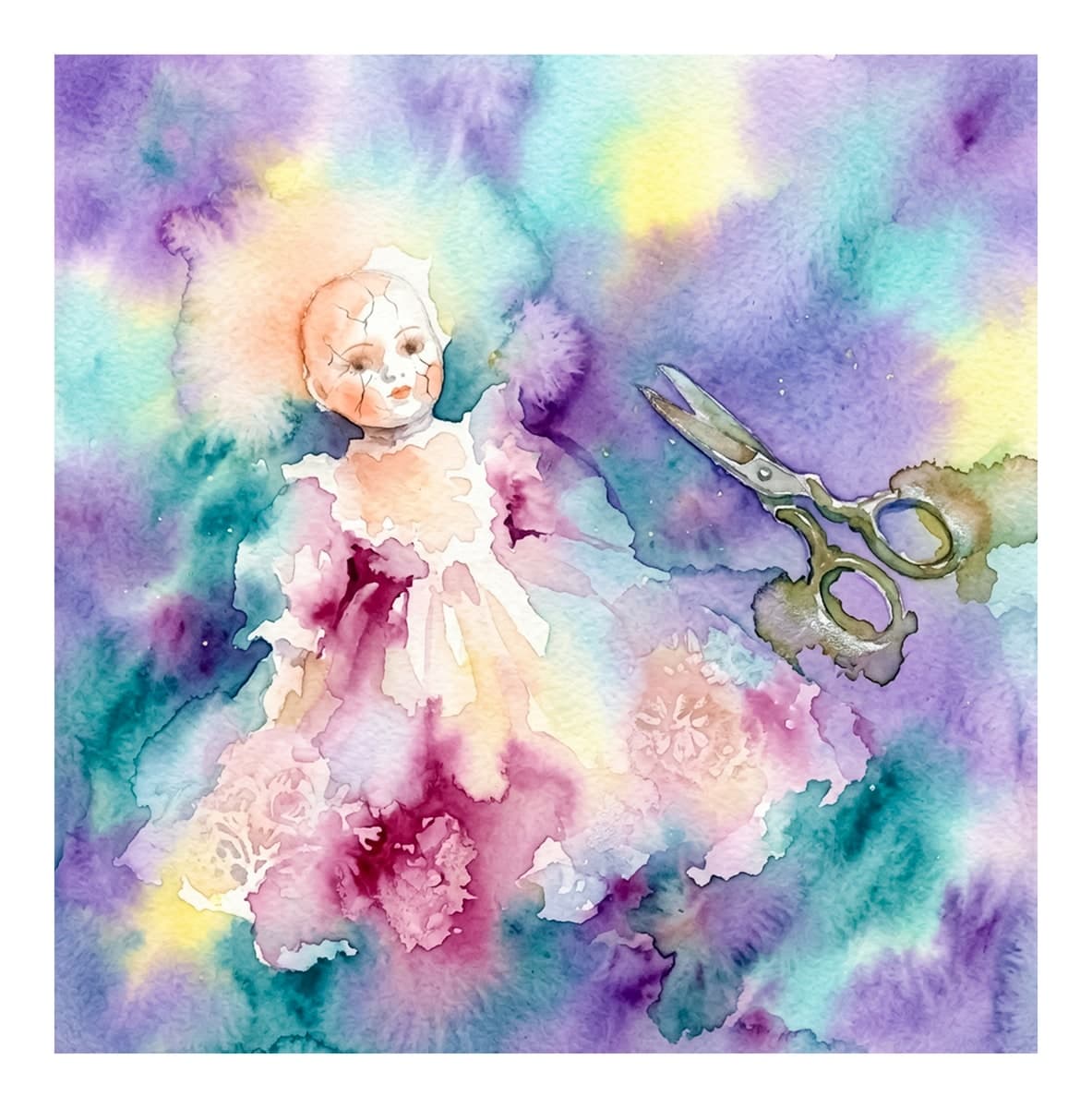 Creepy Cute Reverse Coloring Book interior page 4
