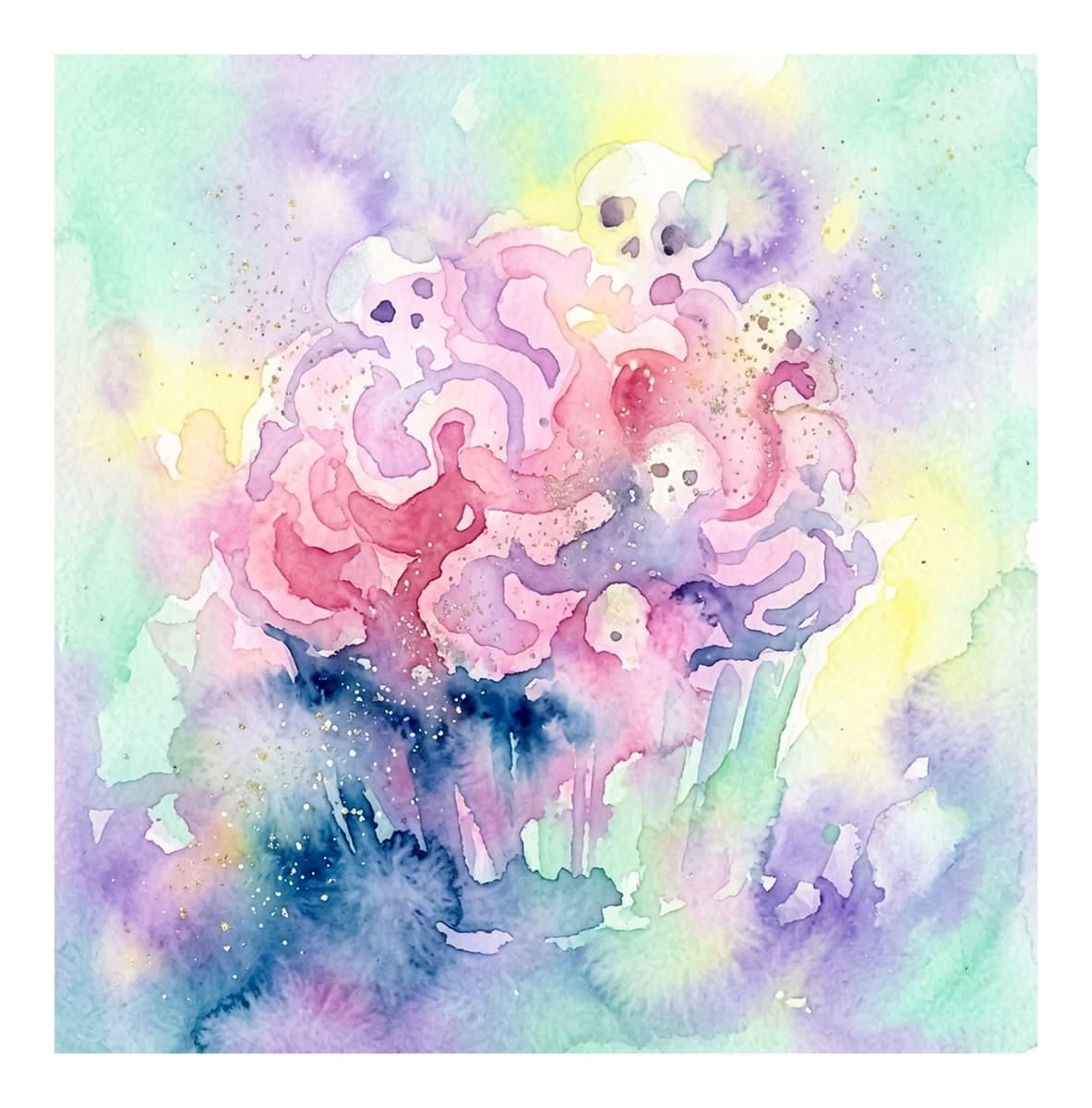 Creepy Cute Reverse Coloring Book interior page 9