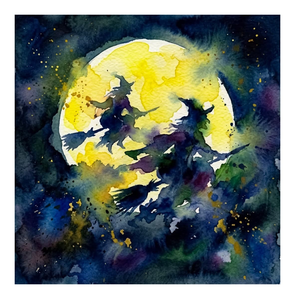 Dark Beauty Mystic and Fantasy Reverse Coloring Book interior page 2