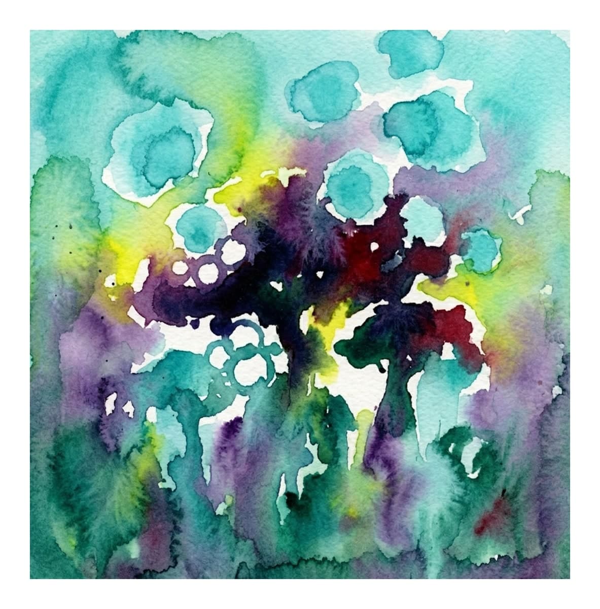 Dark Botanical Reverse Coloring Book interior page 15