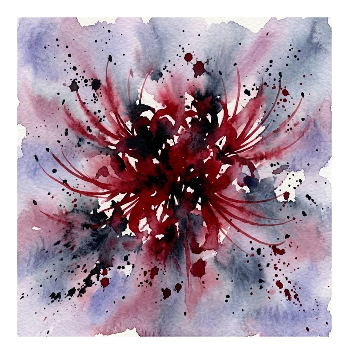 Dark Botanical Reverse Coloring Book interior page 2