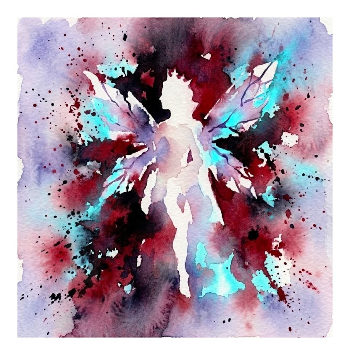 Dark Fairies Reverse Coloring Book interior page 12