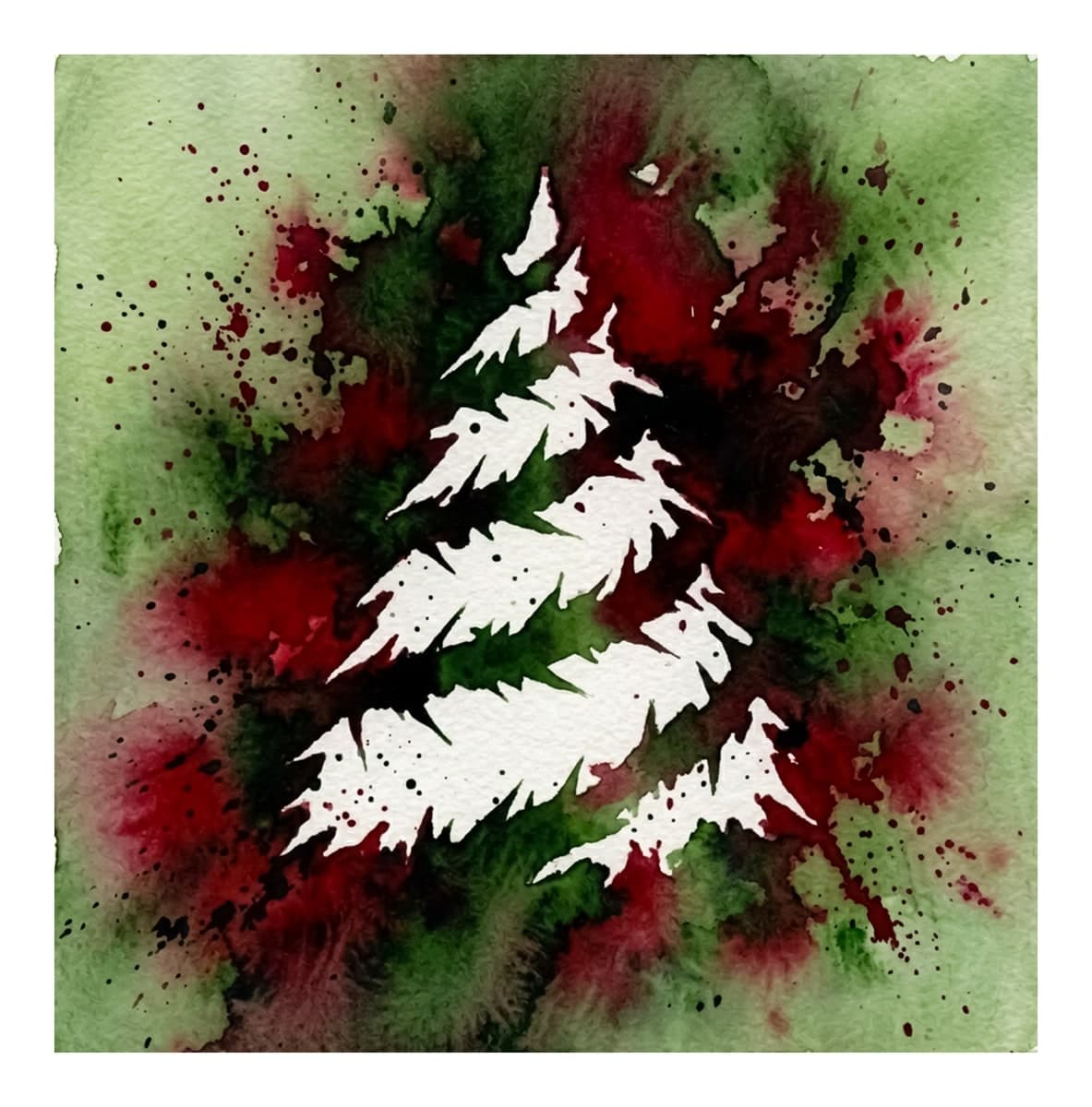 Freak of Christmas Reverse Coloring Book interior page 1