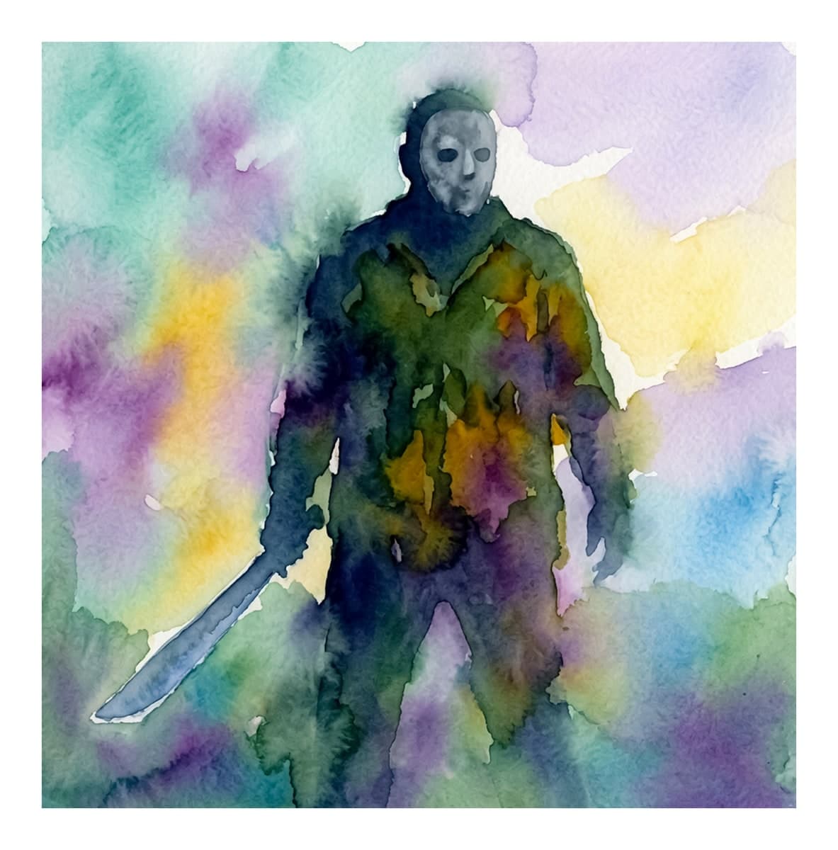 Horror Character Classics Reverse Coloring Book interior page 1