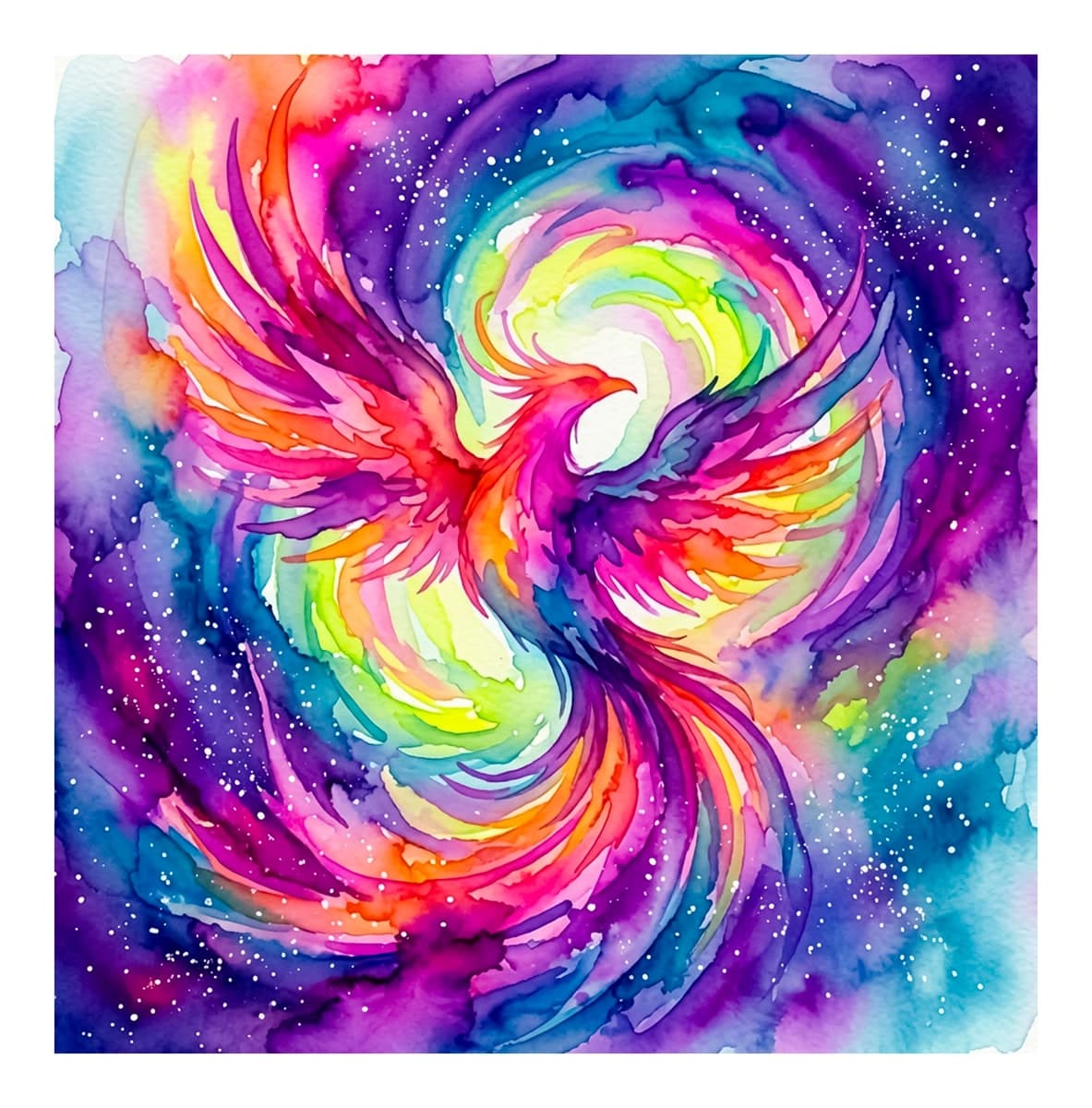 Phoenix Rebirth Reverse Coloring Book interior page 1