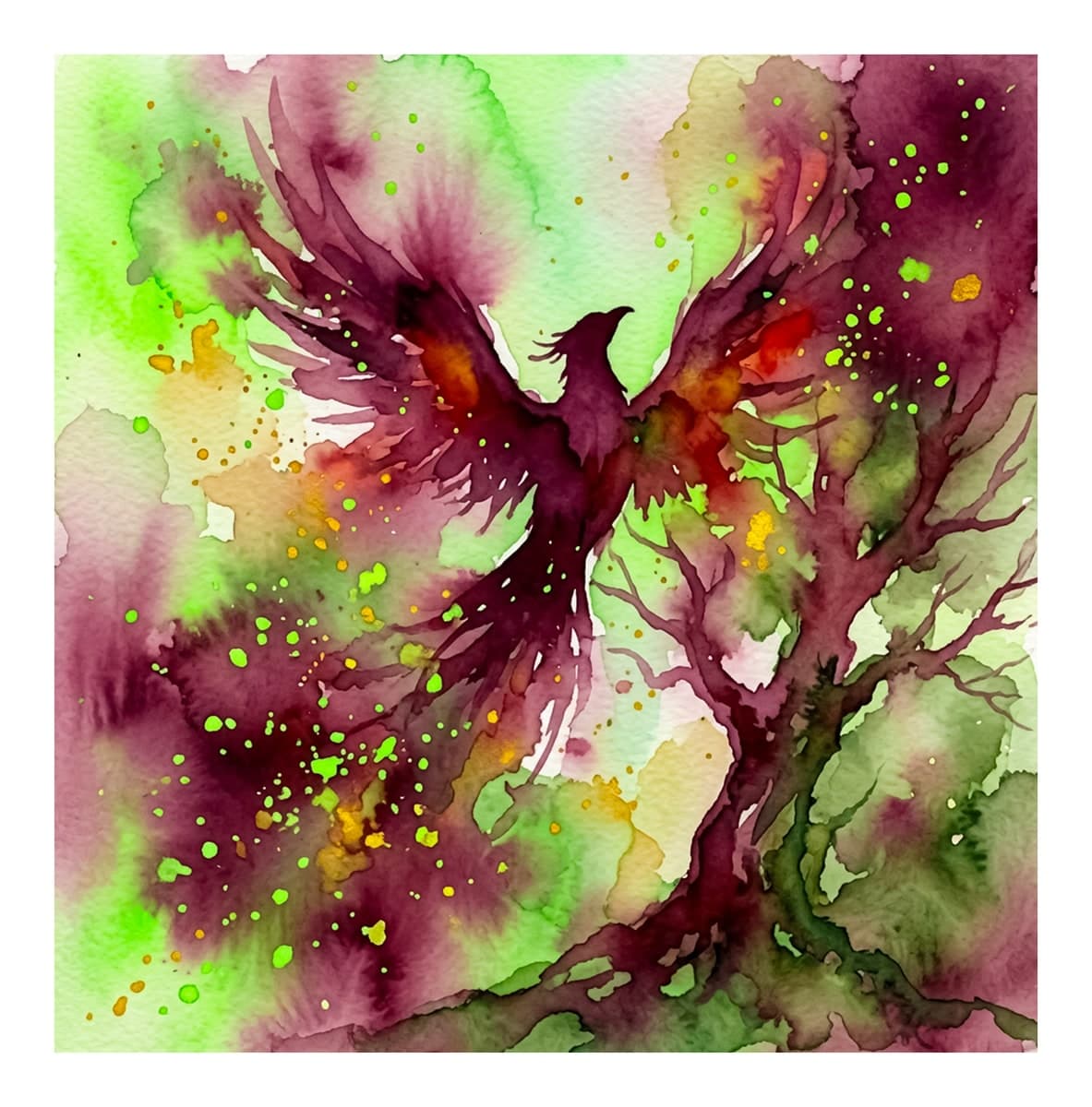 Phoenix Rebirth Reverse Coloring Book interior page 10