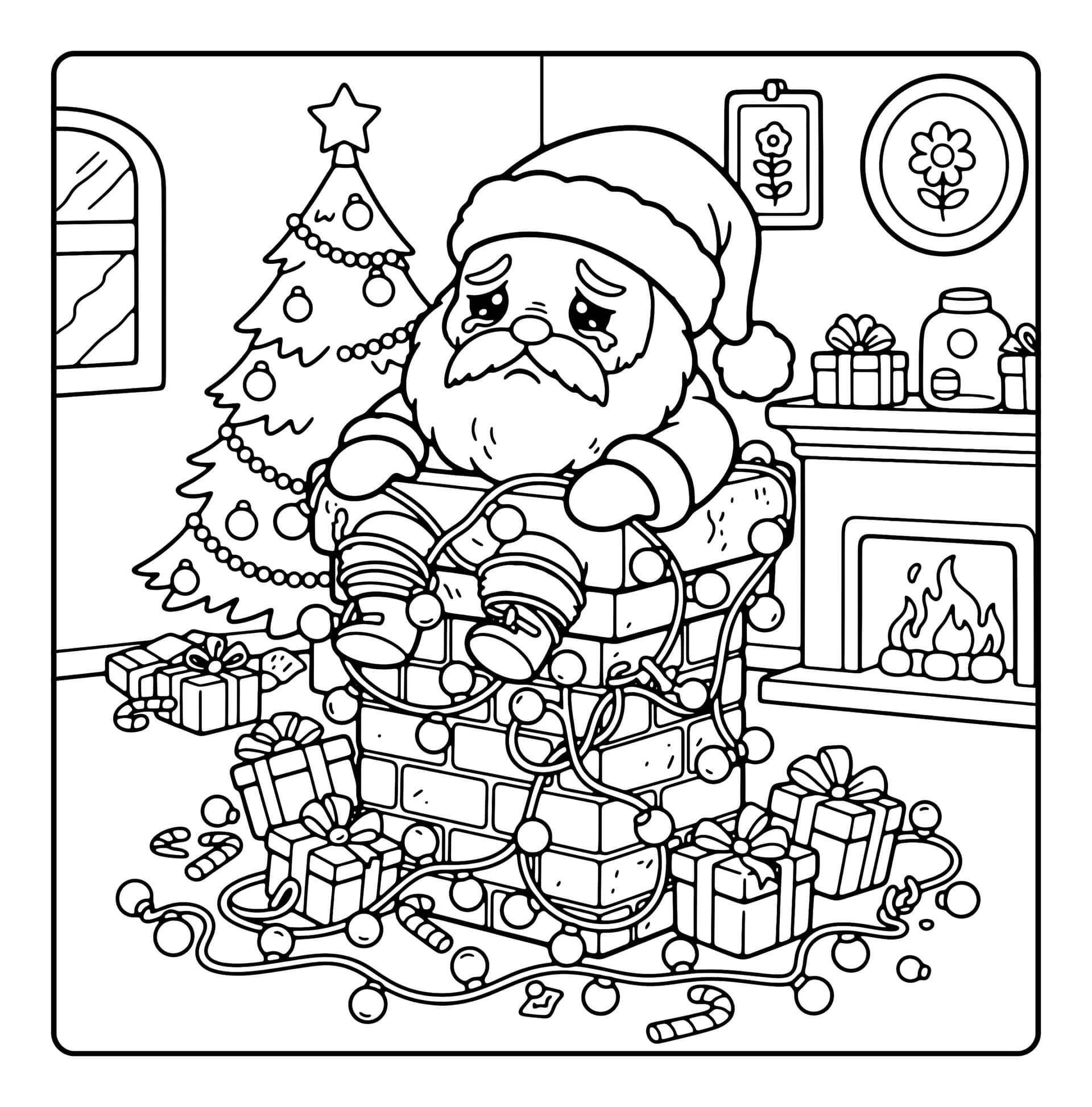 Chaotic Christmas Coloring Book interior preview 1