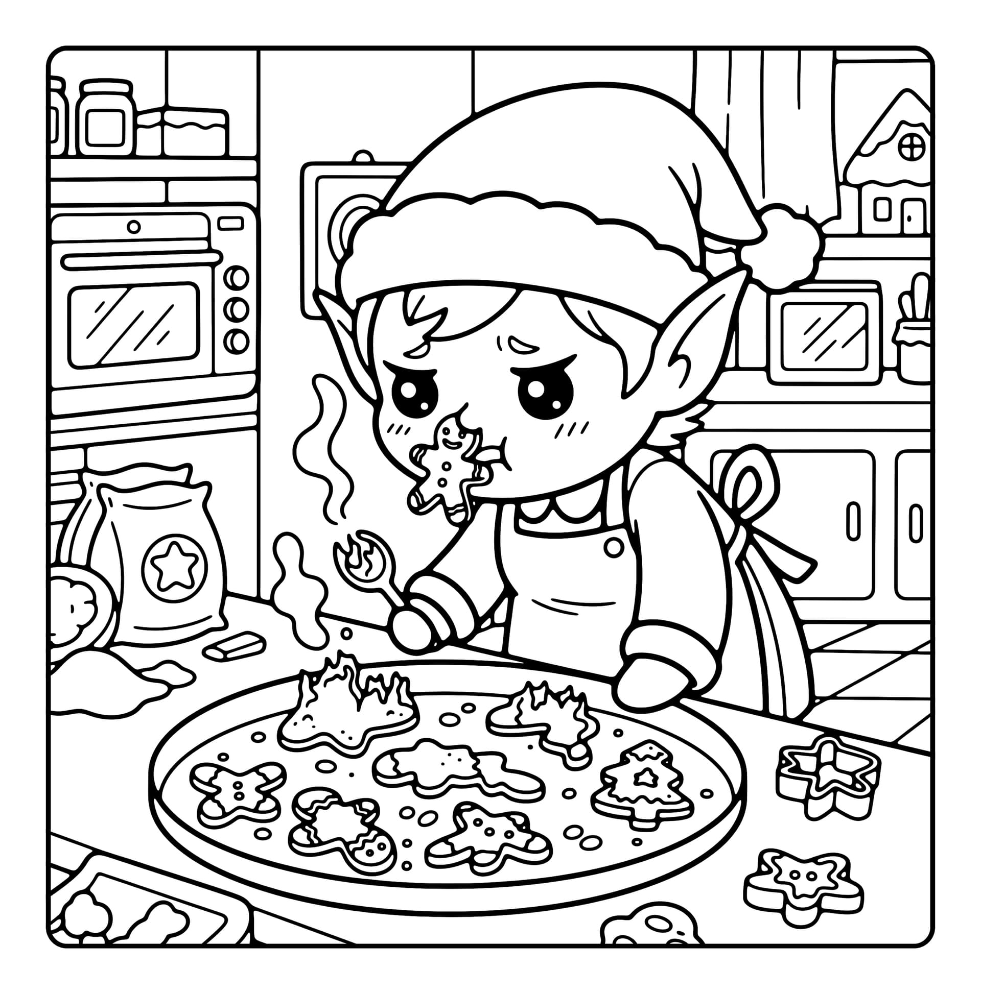 Chaotic Christmas Coloring Book interior preview 2