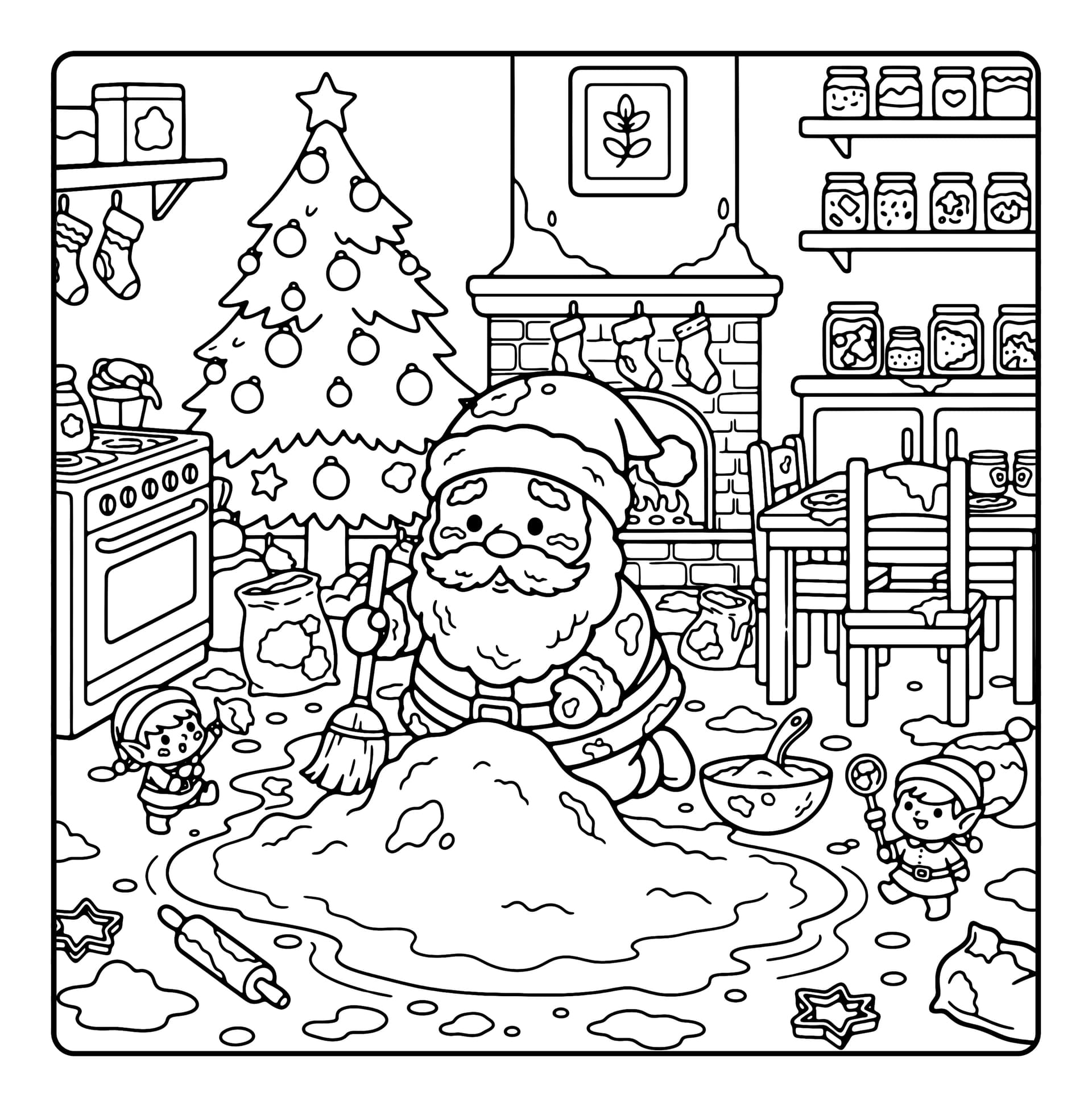 Chaotic Christmas Coloring Book interior preview 3