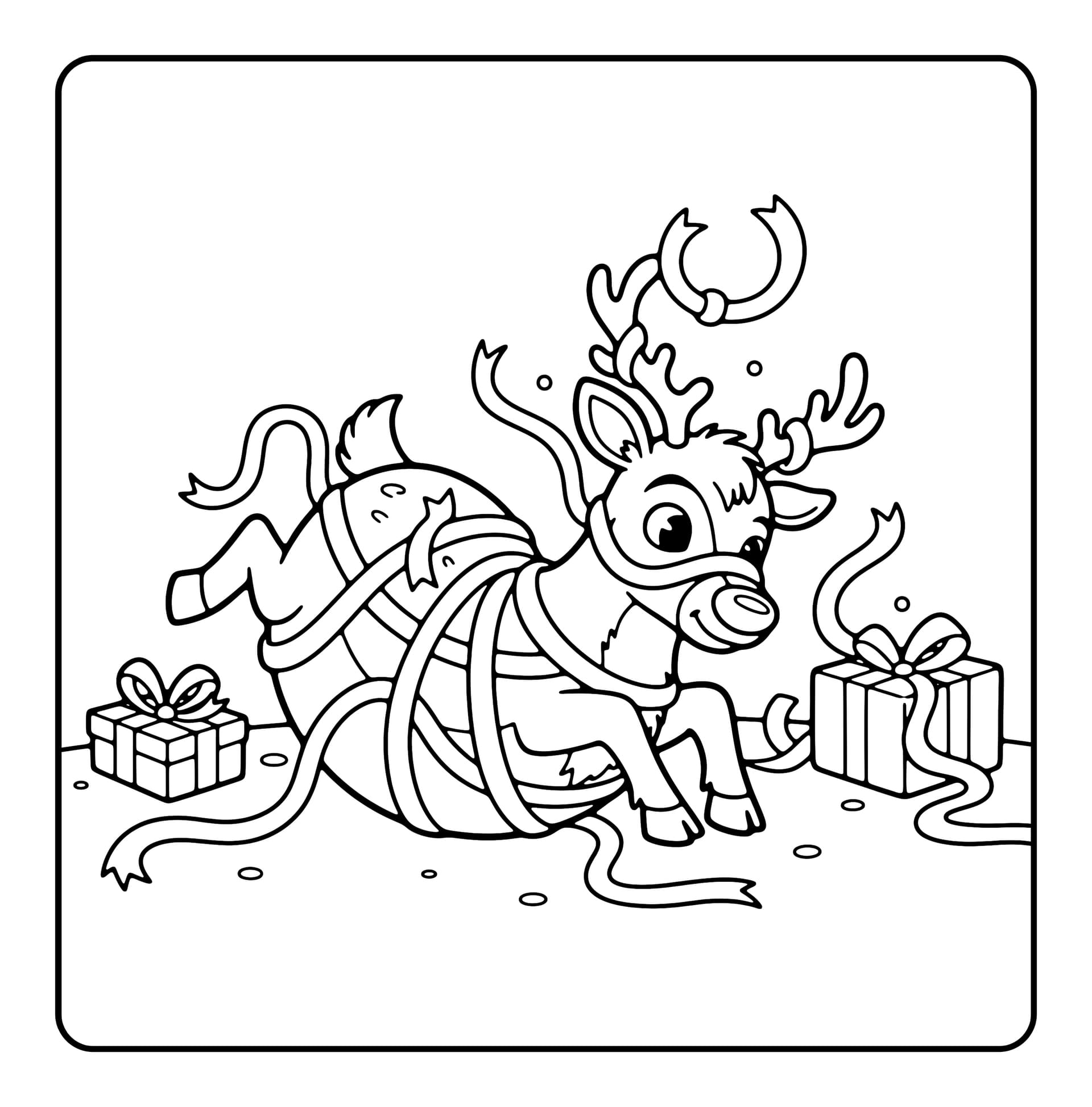 Xmas Sillies Coloring Book interior preview 1