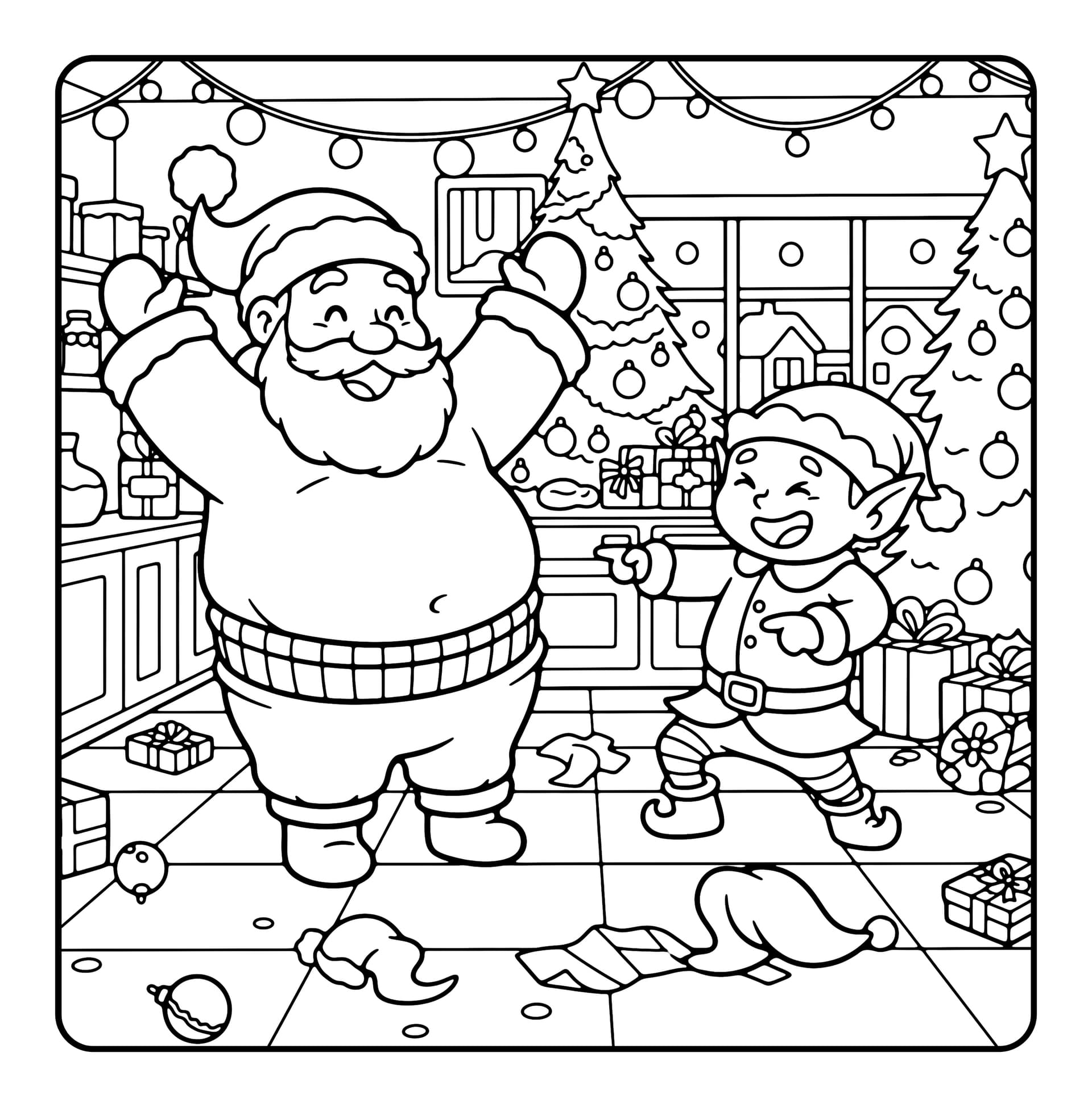 Xmas Sillies Coloring Book interior preview 2