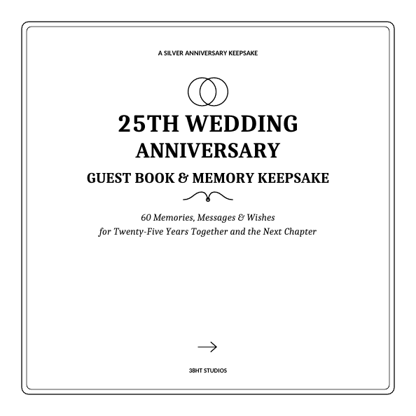 25th Wedding Anniversary Guest Book cover