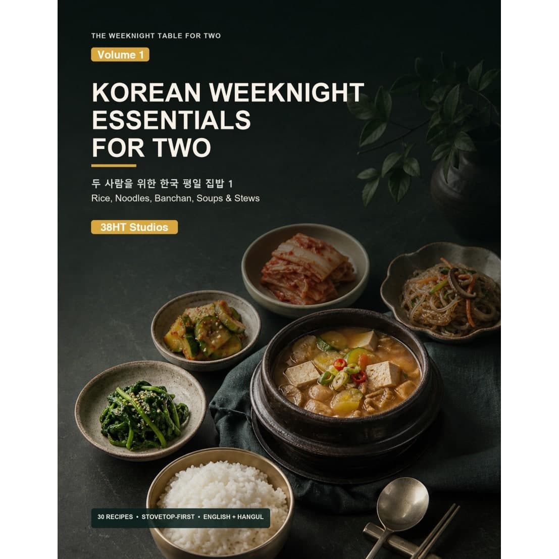 Korean Weeknight Essentials for Two Cookbook: Volume 1 cover