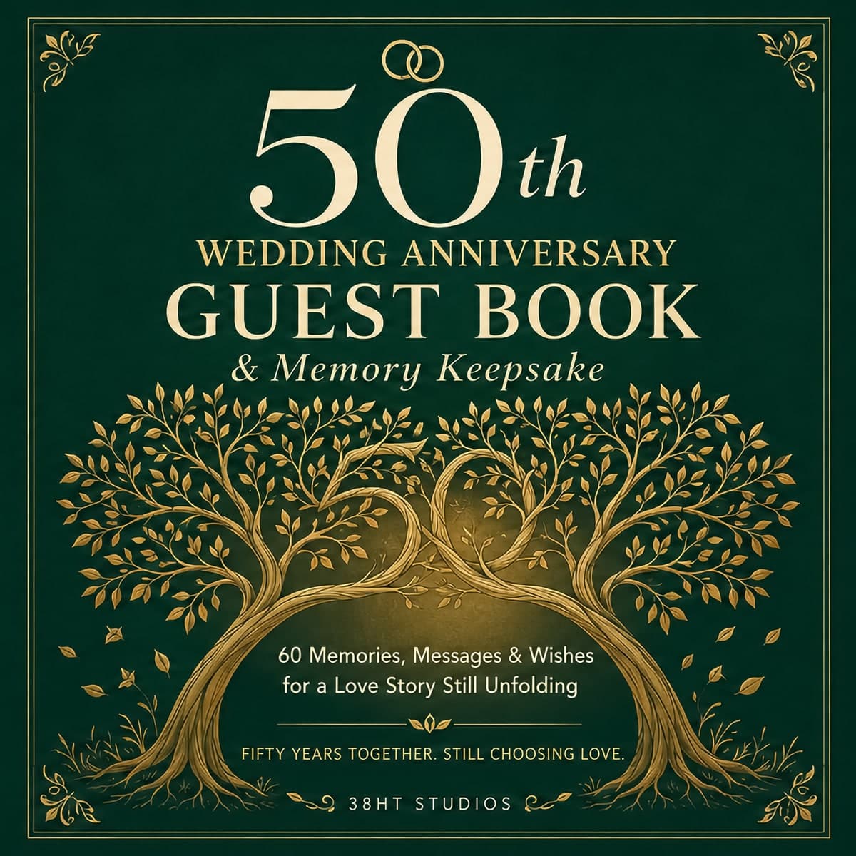 50th Wedding Anniversary Guest Book & Memory Keepsake cover
