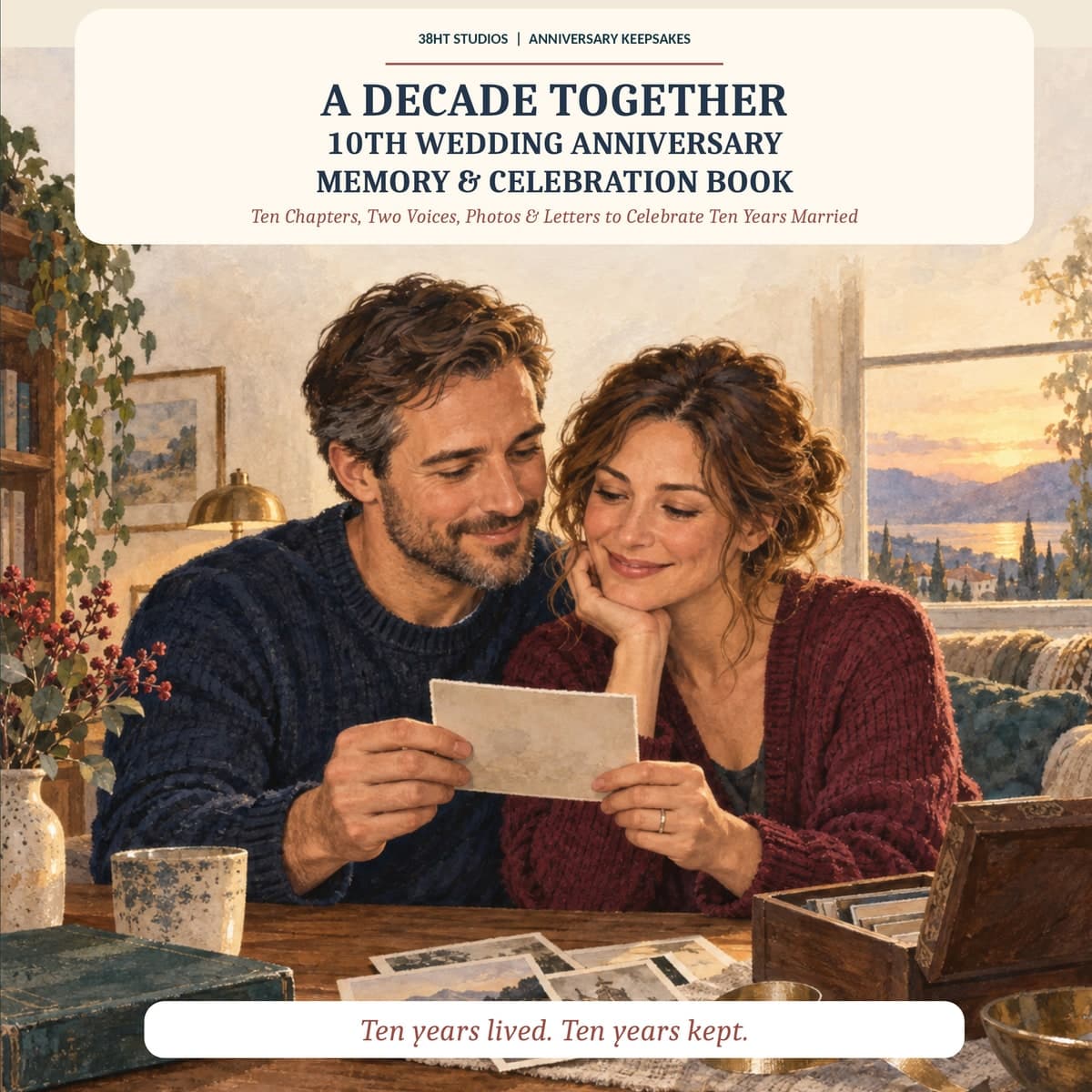 A Decade Together - 10th Wedding Anniversary Memory & Celebration Book cover