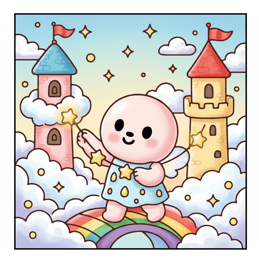 Bubble Castle Coloring Book colored sample 5