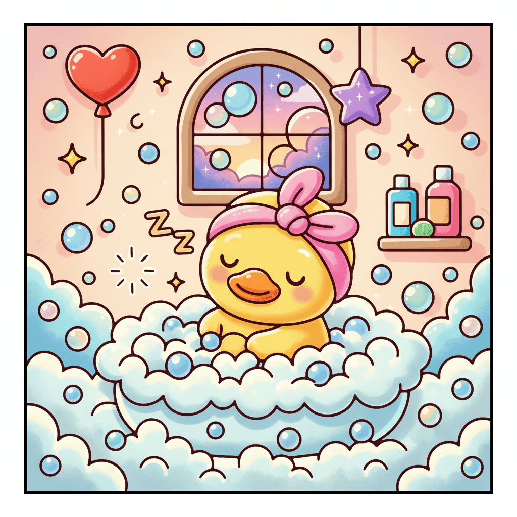 Bubble Corner Coloring Book colored sample 1