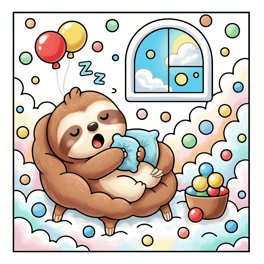 Bubble Corner Coloring Book colored sample 5