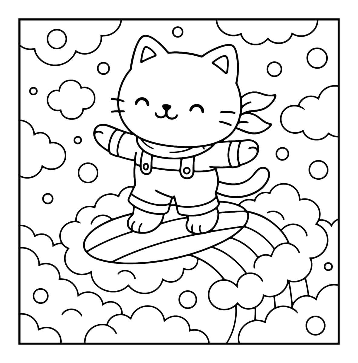 Bubble Cuties Coloring Book interior line art 6
