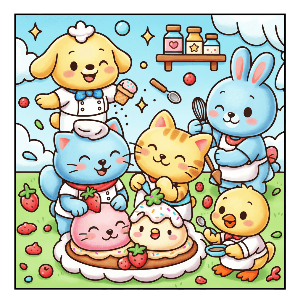 Bubble Food Coloring Book colored sample 4