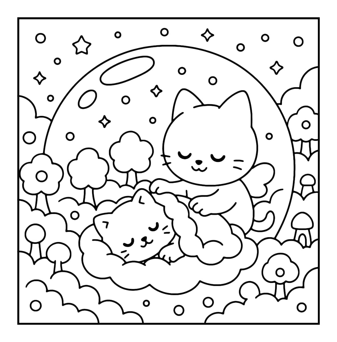 Bubble Pets Coloring Book interior line art 2