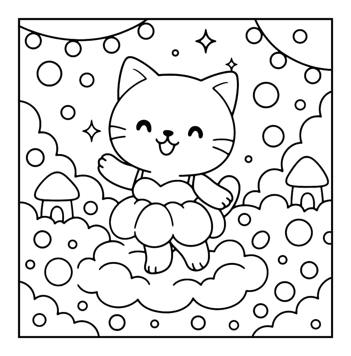 Bubble Pets Coloring Book interior line art 4