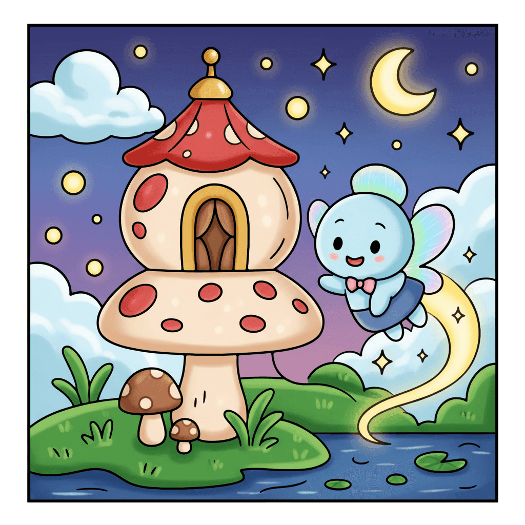 Bubble World Coloring Book colored sample 4