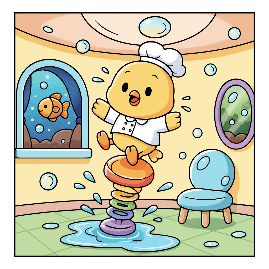 Bubble World Coloring Book colored sample 5