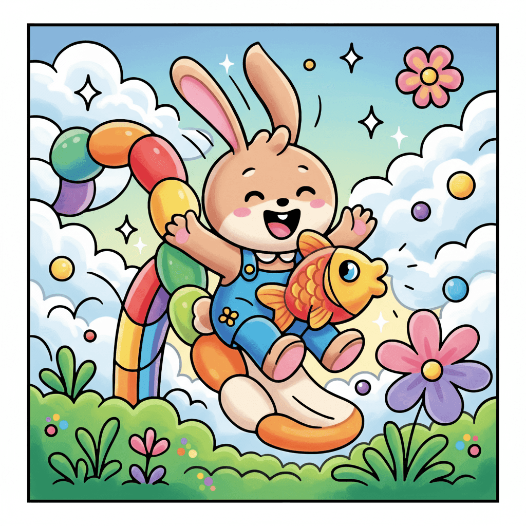 Bubble World Coloring Book colored sample 9