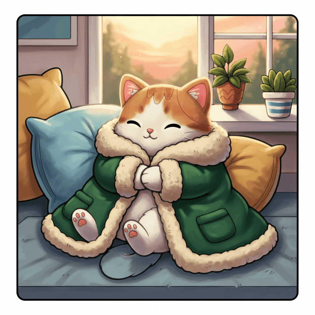 Cat Moments Coloring Book colored sample 4