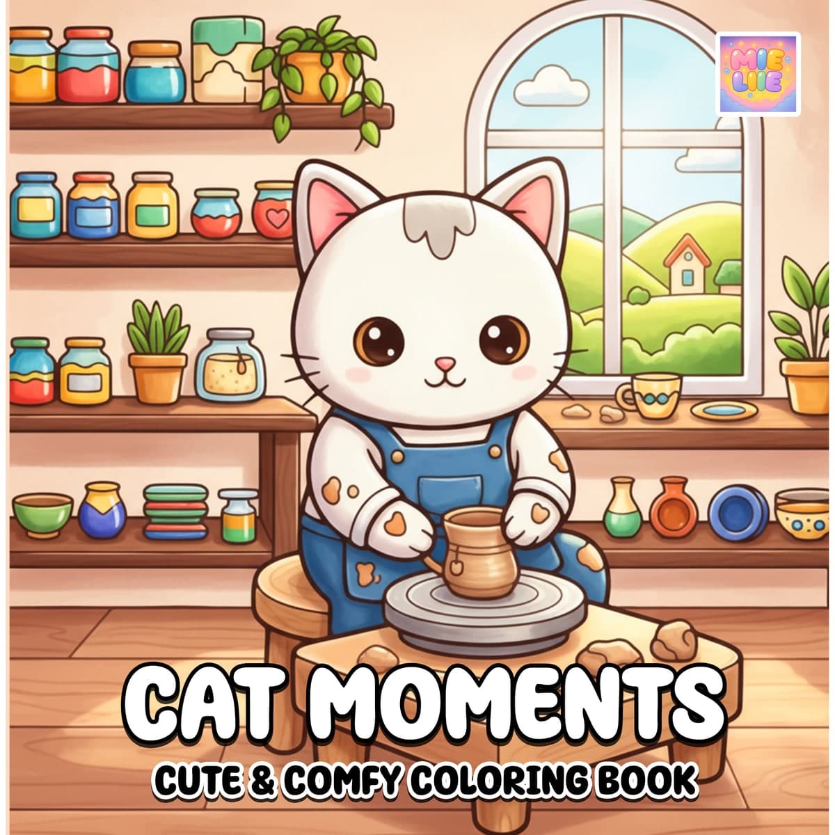 Cat Moments Coloring Book cover