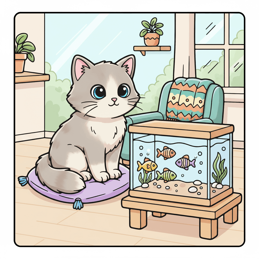 Cat Vibes Coloring Book colored sample 3