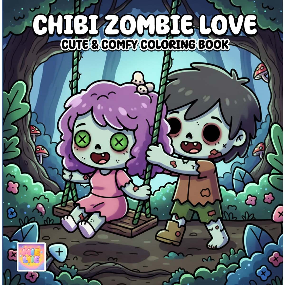 Chibi Zombie Love Coloring Book cover