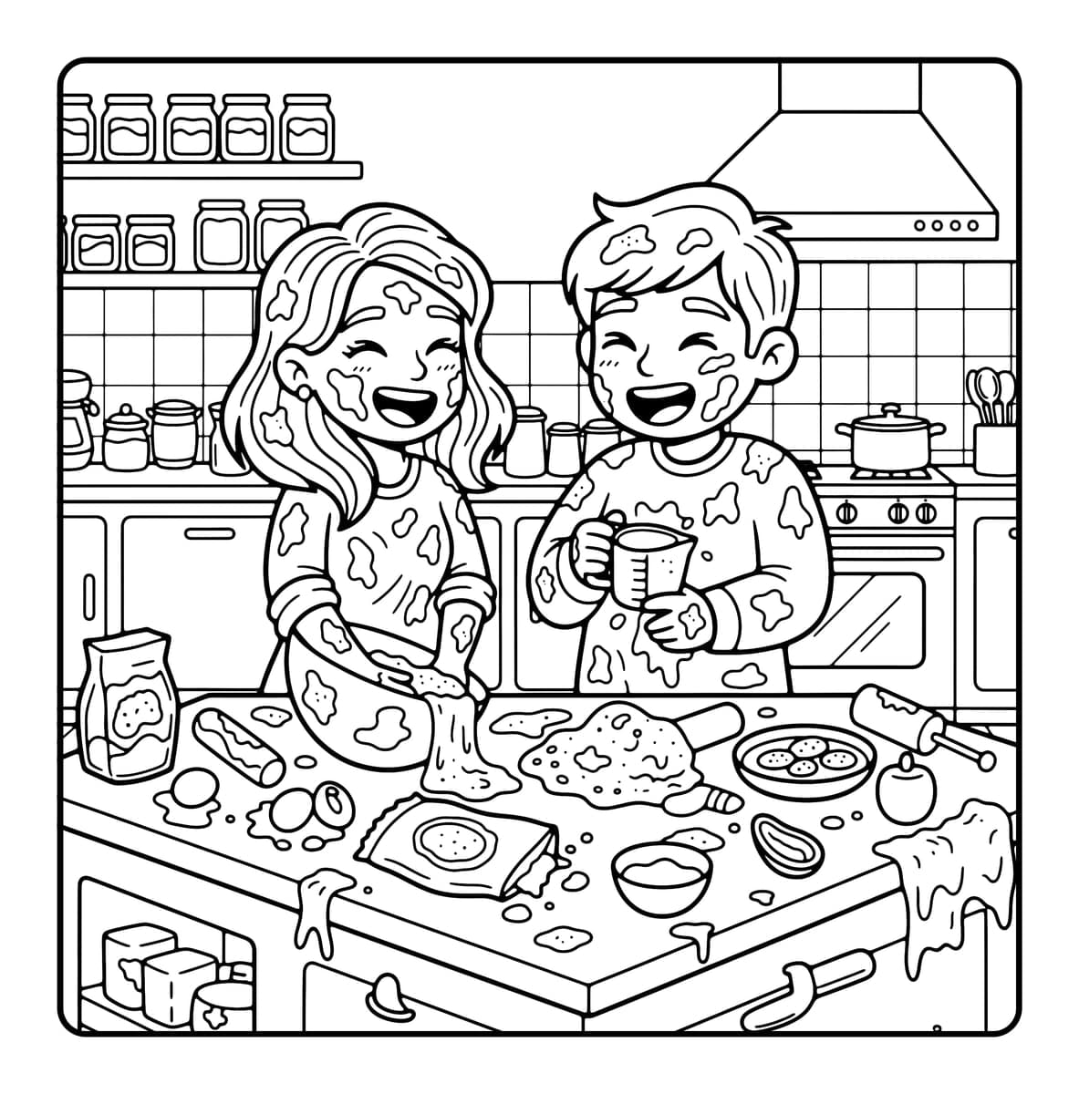 Couple Goals Coloring Book interior line art 5