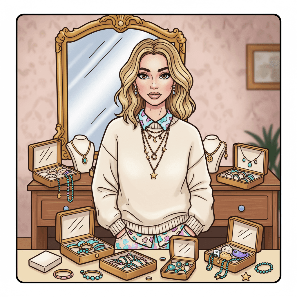 Fashion Vibes Coloring Book colored sample 1