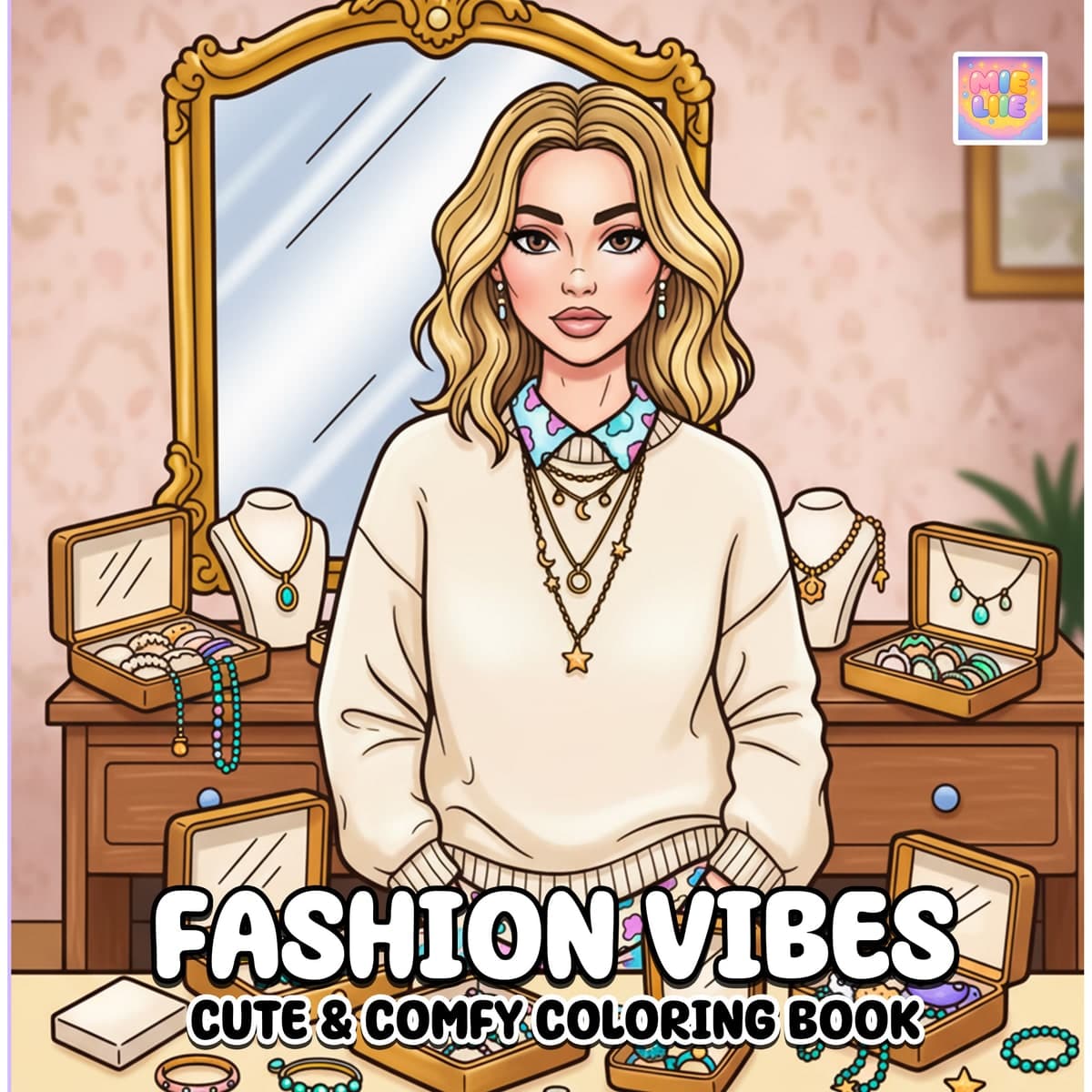 Fashion Vibes Coloring Book cover