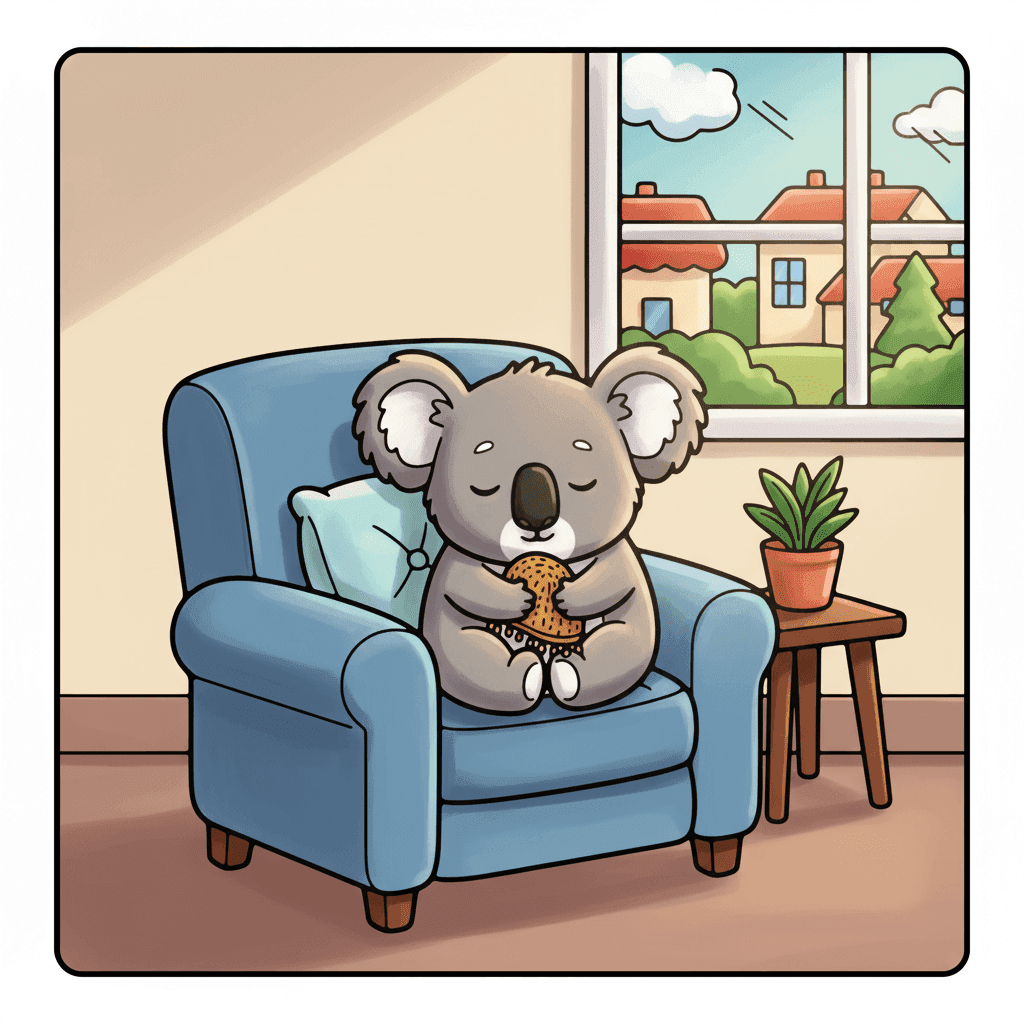 Fluffy Moments Coloring Book colored sample 2