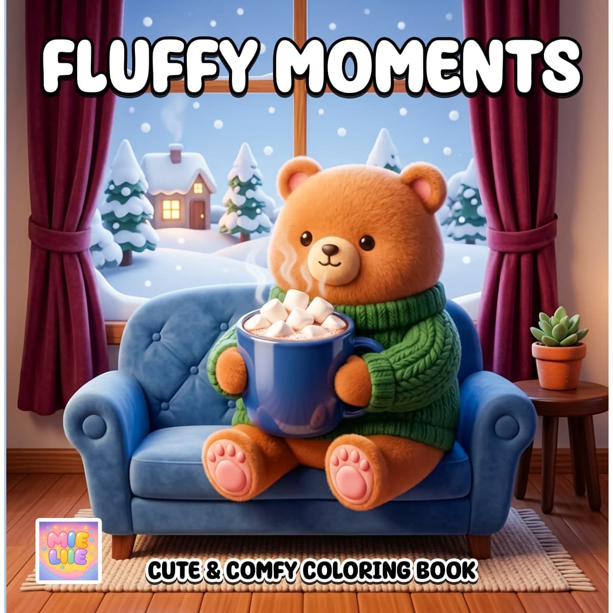 Fluffy Moments Coloring Book cover