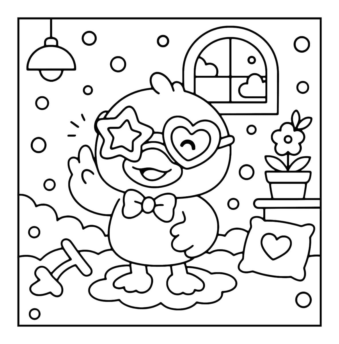 Funny Days Coloring Book interior line art 6