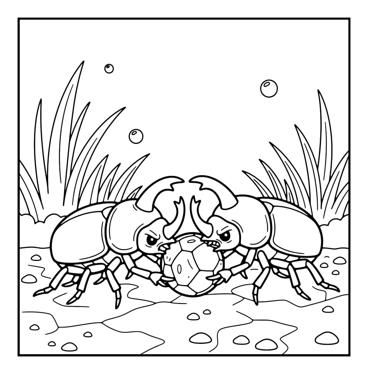 Little World Coloring Book interior line art 1