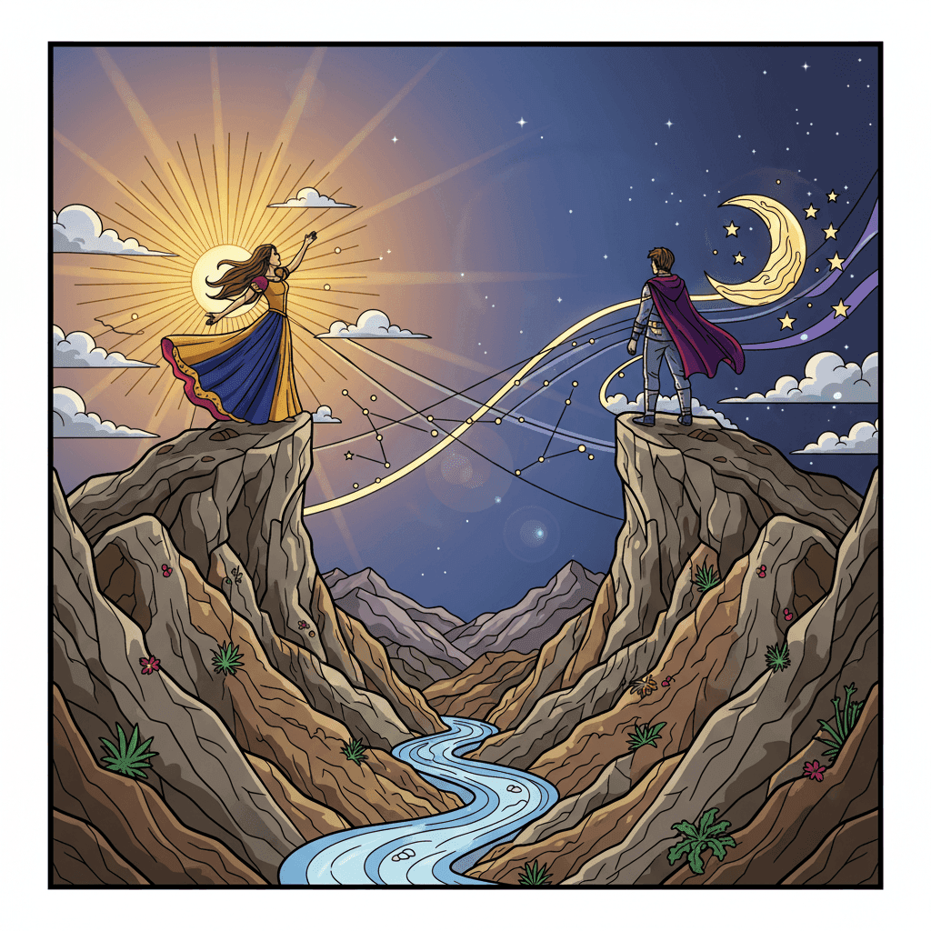 Miles Apart Love Fantasy Coloring Book colored sample 6